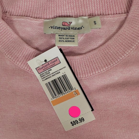 NWT Vineyard Vines Lightweight Pink Sweater - Picture 3 of 3